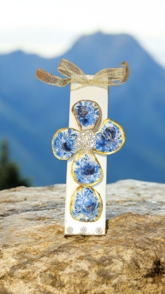 Beautiful Cross made with Oyster shell